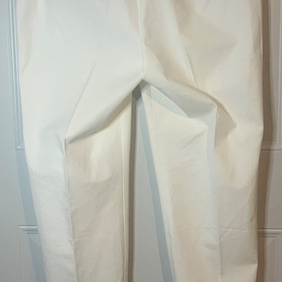 Talbots Chatham Ankle Pants Women’s Size 14 White Slim-Leg Stretch Ankle NWT - Picture 7 of 9